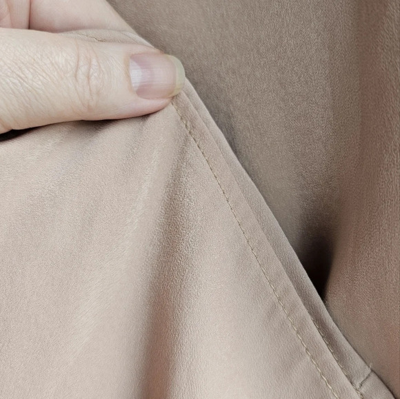 Leith Dress Spaghetti Strap Dark Nude Straight Relaxed Fit Size L - Picture 7 of 9